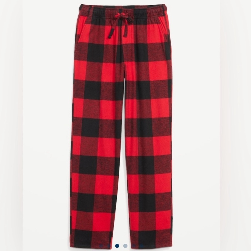 Old Navy Match The Family Men’s Buffalo Plaid Check Pajama Pants Black‎ Red  2X